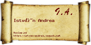 István Andrea névjegykártya