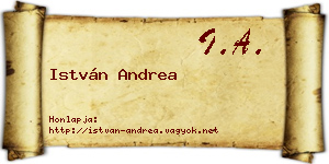 István Andrea névjegykártya