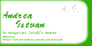 andrea istvan business card